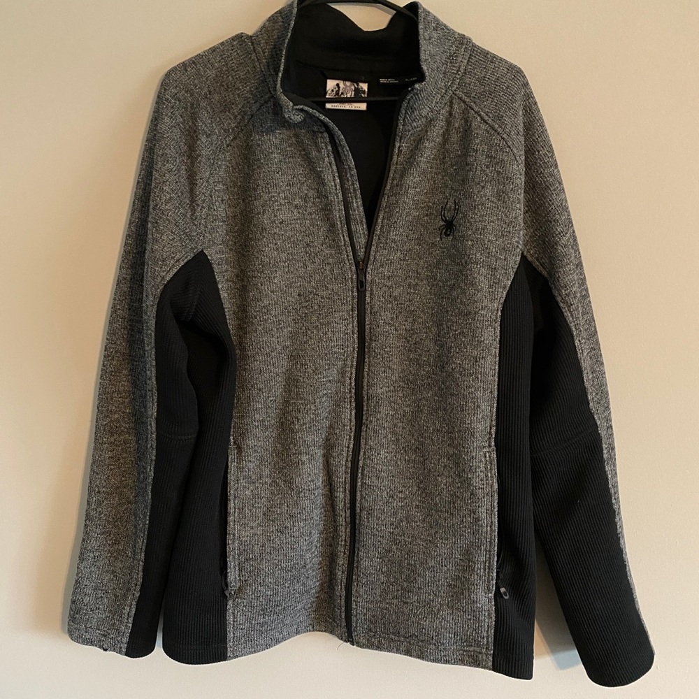 Spyder zip up jacket XL grey and black